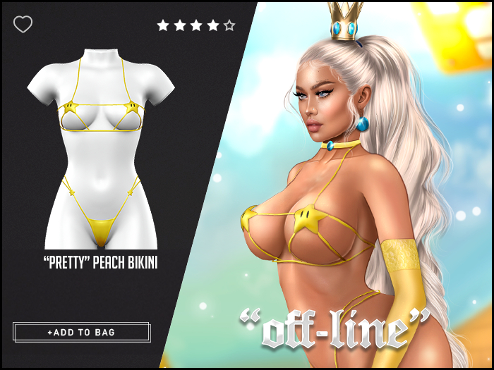 Second Life Marketplace - "Off-Havoc" x "Pretty" Peach Bikini / Yellow